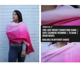 Fine Light Weight Shaded Ring Shawl